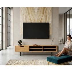 Szafka RTV-56 Drewno Lite Dąb Loft Lakier Rozmiary od 100 cm do 200 cm PREMIUM